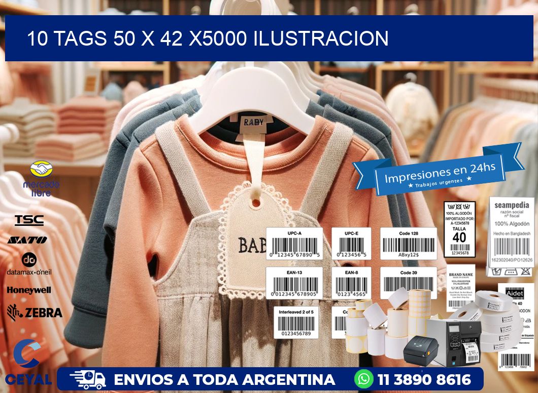 10 TAGS 50 x 42 X5000 ILUSTRACION