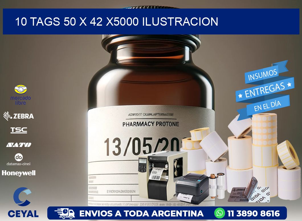 10 TAGS 50 x 42 X5000 ILUSTRACION