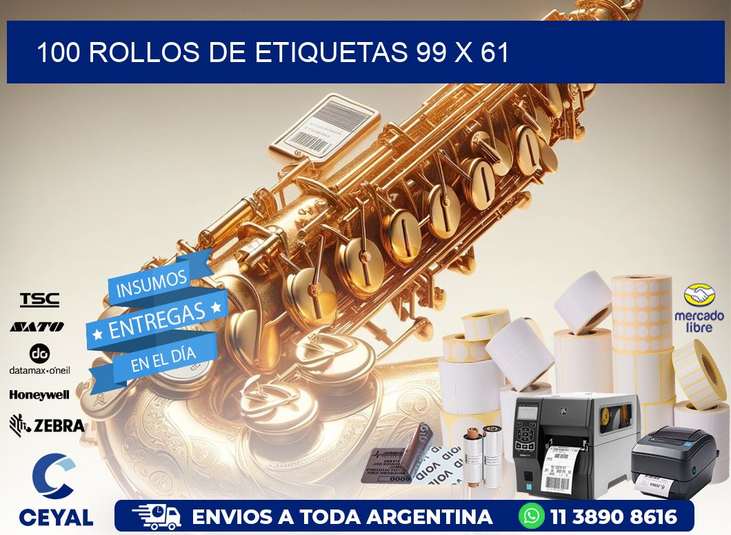 100 ROLLOS DE ETIQUETAS 99 x 61