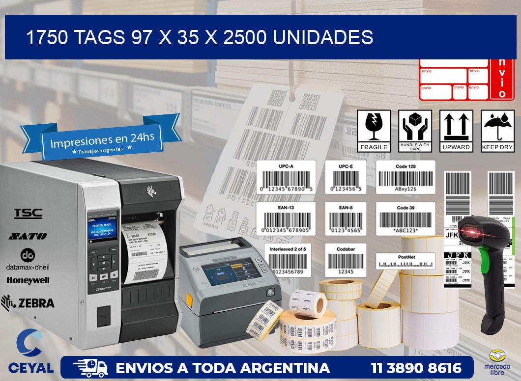 1750 TAGS 97 x 35 X 2500 UNIDADES