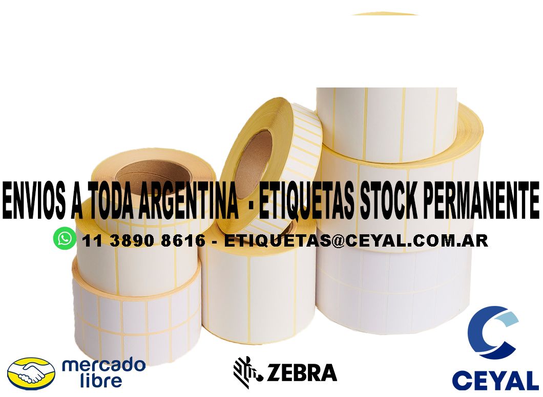 41 ETIQUETAS PAPEL TERMICO 83 x 48 X7500 UNIDADES