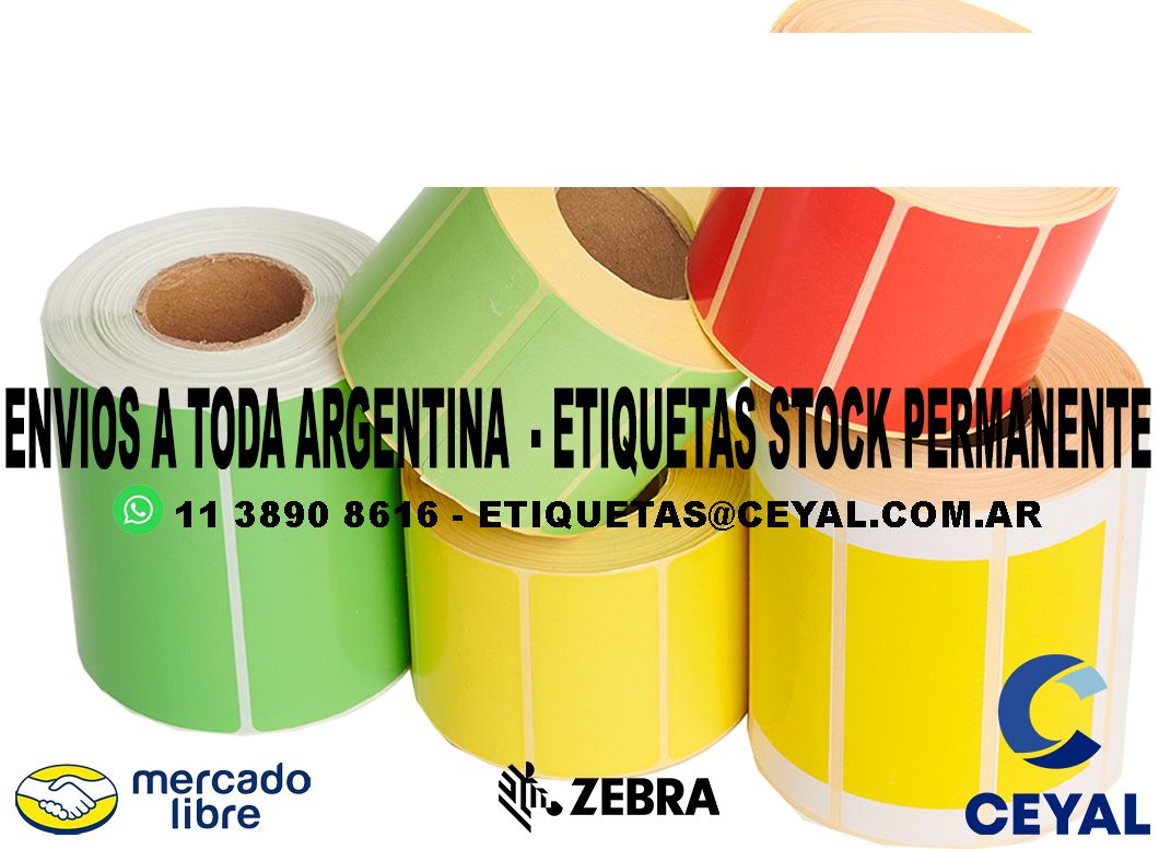 50 PACK DE ETIQUETAS TERMICAS   62 x 40 X 2000 UNIDADES