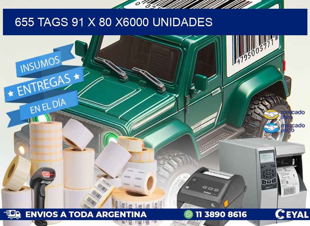 655 TAGS 91 x 80 X6000 UNIDADES