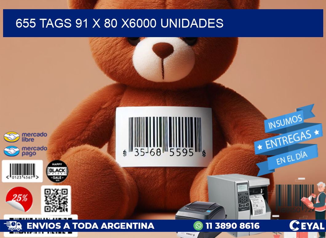 655 TAGS 91 x 80 X6000 UNIDADES