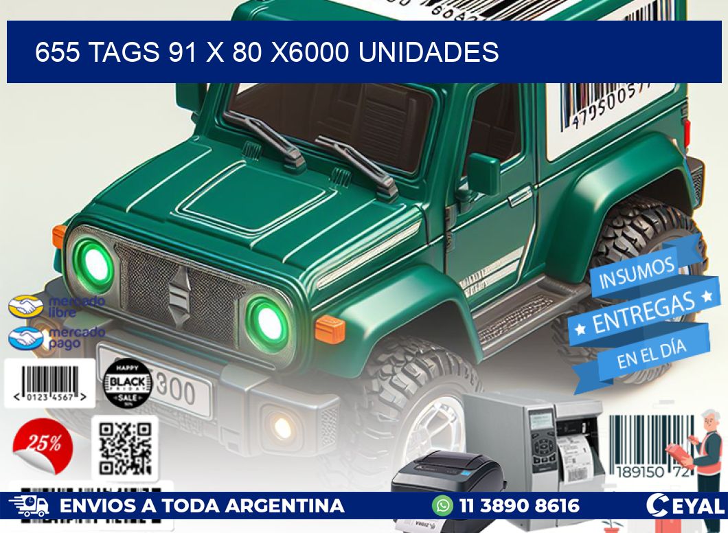 655 TAGS 91 x 80 X6000 UNIDADES