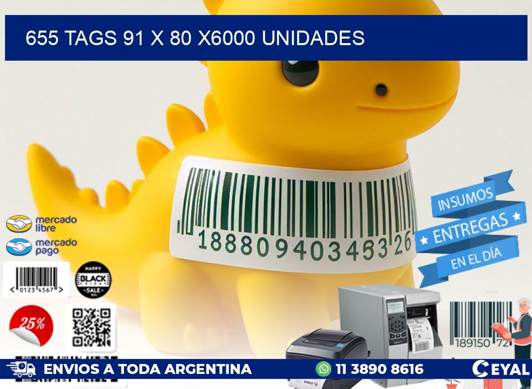 655 TAGS 91 x 80 X6000 UNIDADES