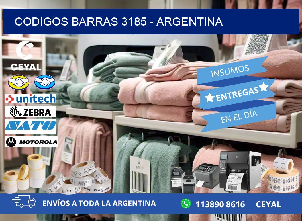 CODIGOS BARRAS 3185 - ARGENTINA