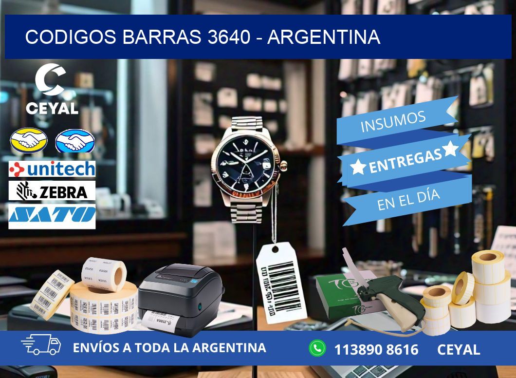 CODIGOS BARRAS 3640 - ARGENTINA