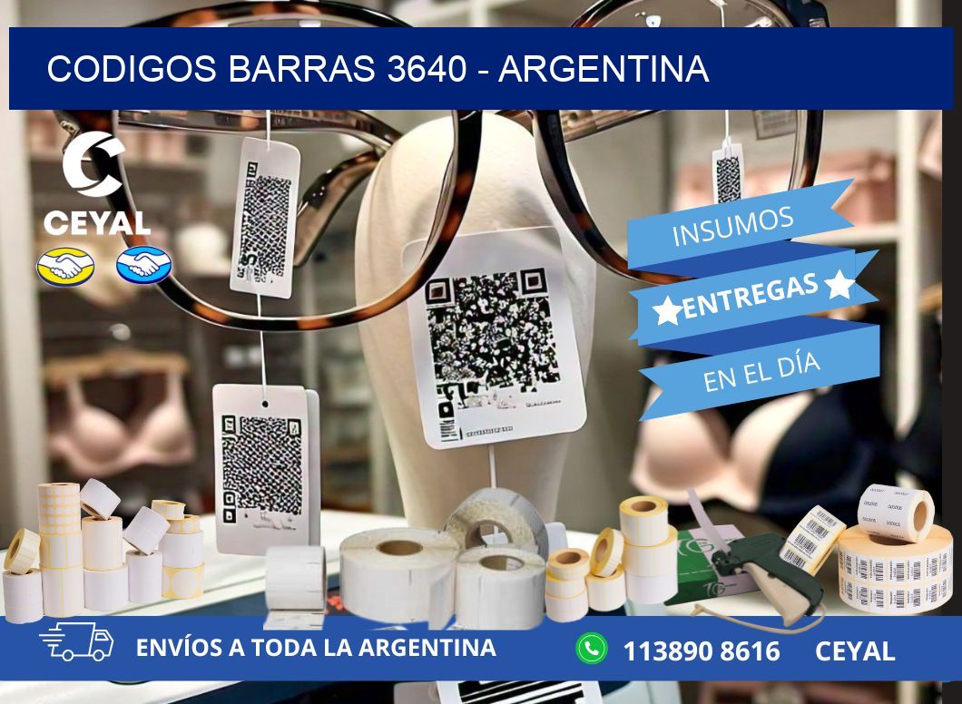 CODIGOS BARRAS 3640 - ARGENTINA