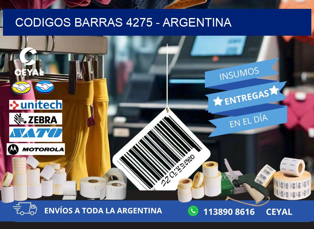 CODIGOS BARRAS 4275 - ARGENTINA