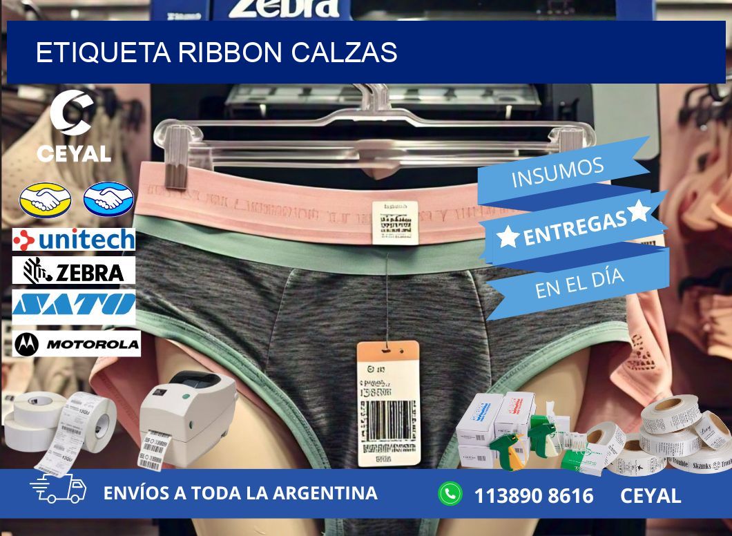 ETIQUETA RIBBON CALZAS