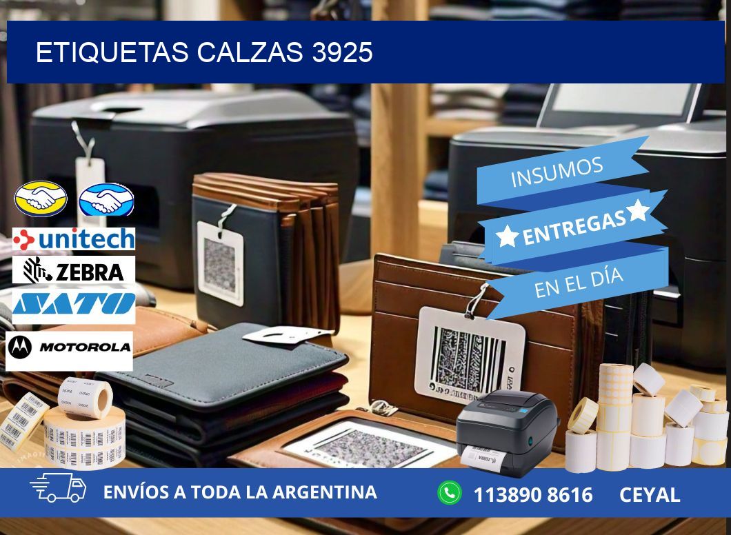 ETIQUETAS CALZAS 3925