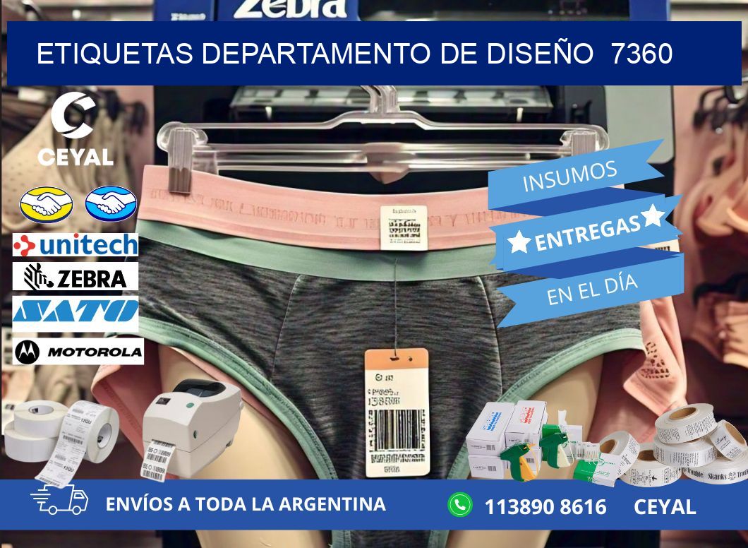 ETIQUETAS DEPARTAMENTO DE DISEÑO  7360