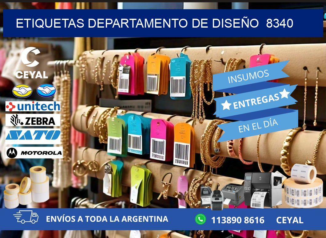 ETIQUETAS DEPARTAMENTO DE DISEÑO  8340