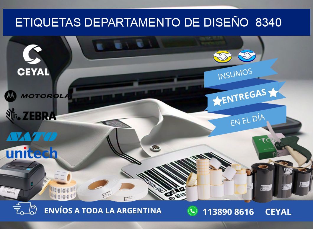 ETIQUETAS DEPARTAMENTO DE DISEÑO  8340