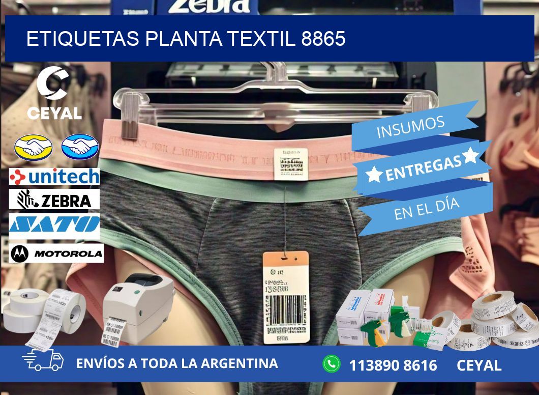 ETIQUETAS PLANTA TEXTIL 8865