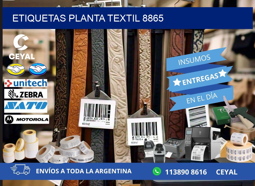 ETIQUETAS PLANTA TEXTIL 8865