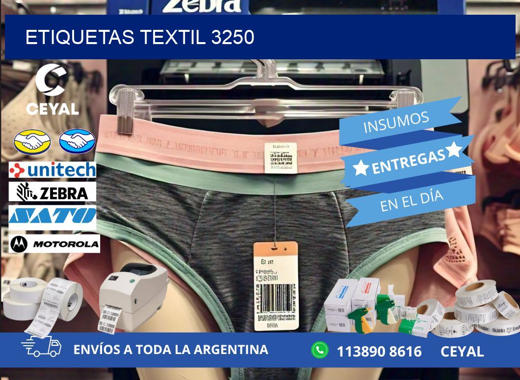 ETIQUETAS TEXTIL 3250