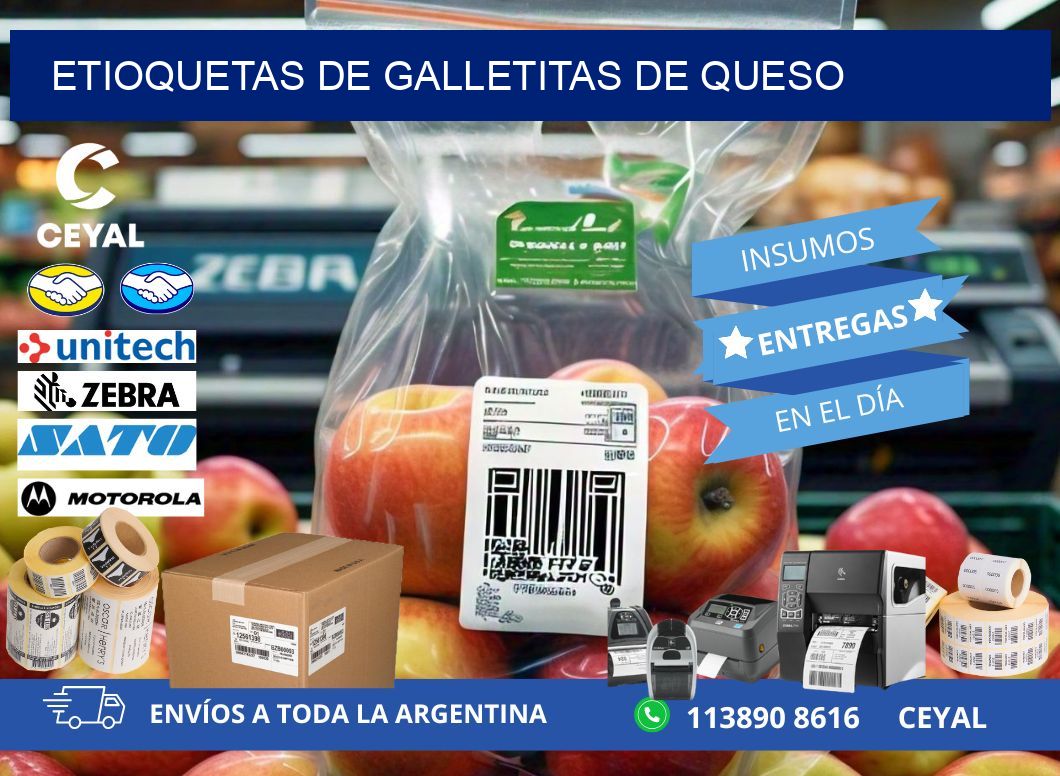 ETIOQUETAS DE GALLETITAS DE QUESO