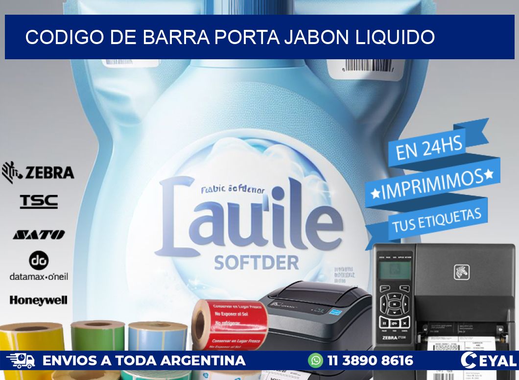 codigo de barra PORTA JABON LIQUIDO