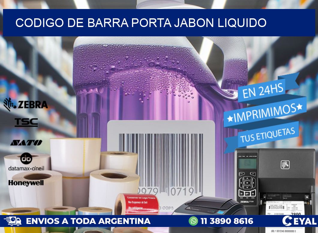 codigo de barra PORTA JABON LIQUIDO