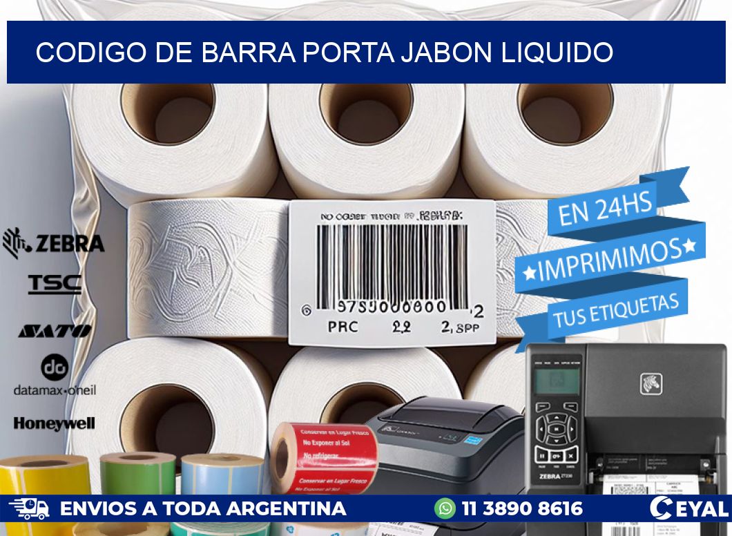 codigo de barra PORTA JABON LIQUIDO