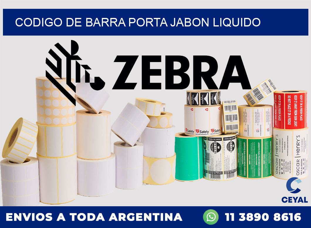 codigo de barra PORTA JABON LIQUIDO