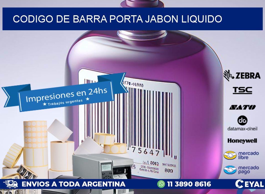codigo de barra PORTA JABON LIQUIDO
