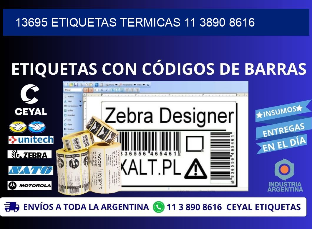 13695 ETIQUETAS TERMICAS 11 3890 8616