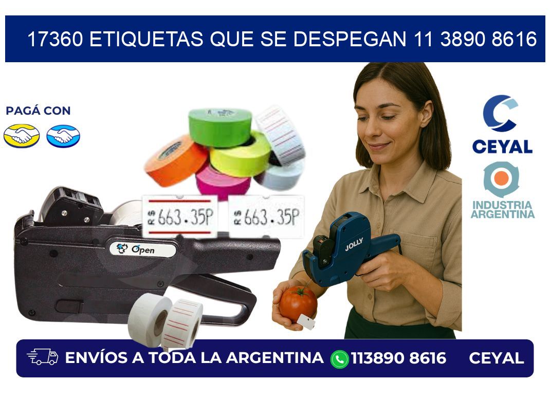 17360 ETIQUETAS QUE SE DESPEGAN 11 3890 8616