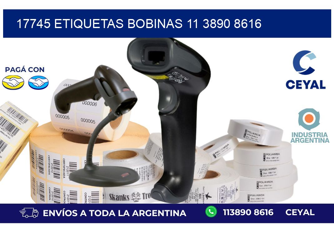 17745 ETIQUETAS BOBINAS 11 3890 8616