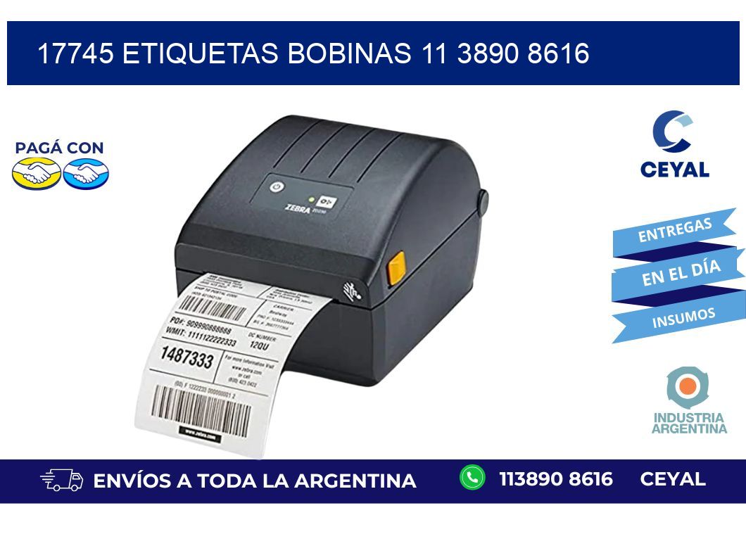 17745 ETIQUETAS BOBINAS 11 3890 8616