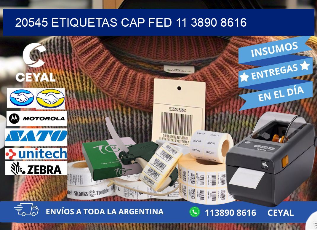 20545 ETIQUETAS CAP FED 11 3890 8616
