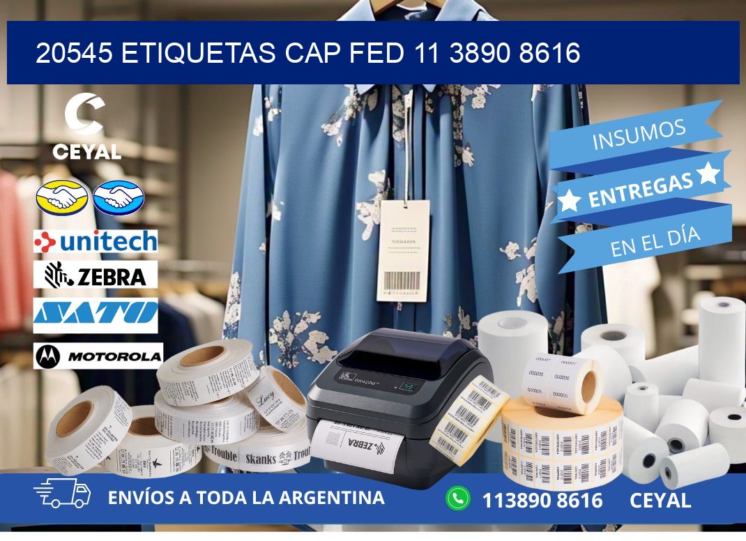 20545 ETIQUETAS CAP FED 11 3890 8616
