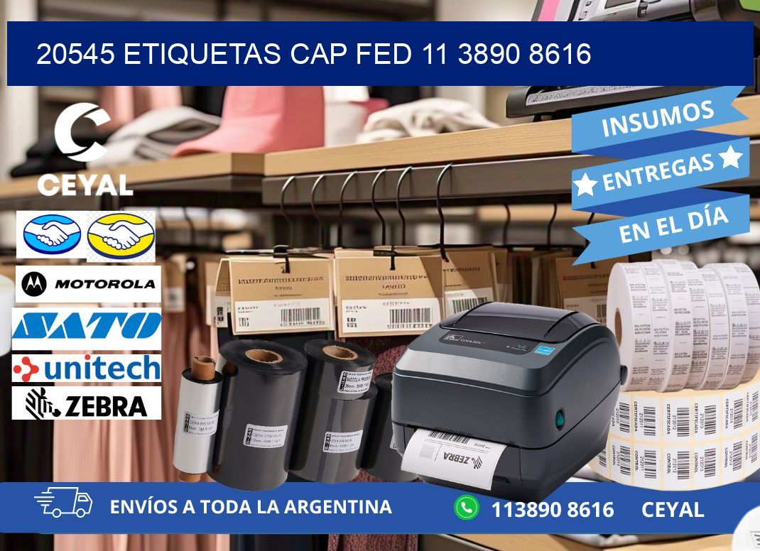 20545 ETIQUETAS CAP FED 11 3890 8616