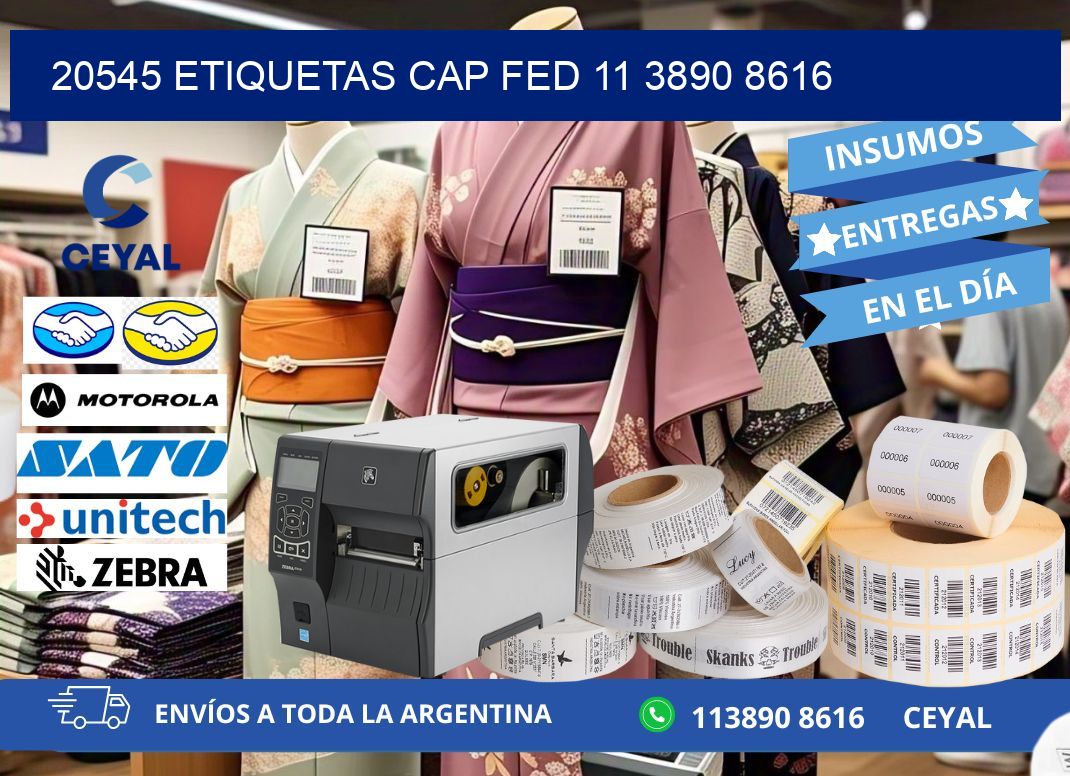 20545 ETIQUETAS CAP FED 11 3890 8616
