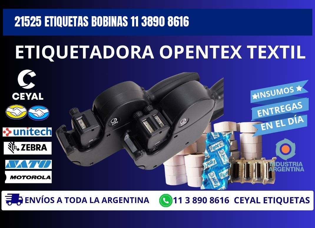 21525 ETIQUETAS BOBINAS 11 3890 8616