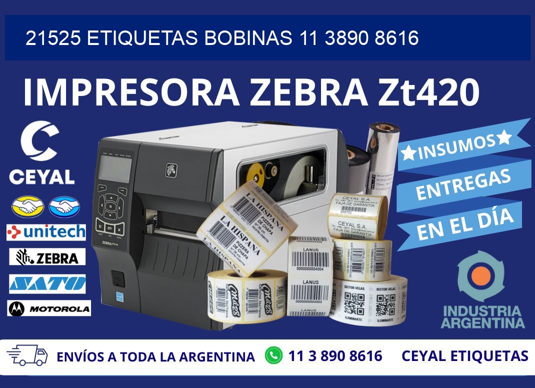21525 ETIQUETAS BOBINAS 11 3890 8616