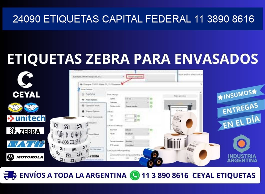 24090 ETIQUETAS CAPITAL FEDERAL 11 3890 8616