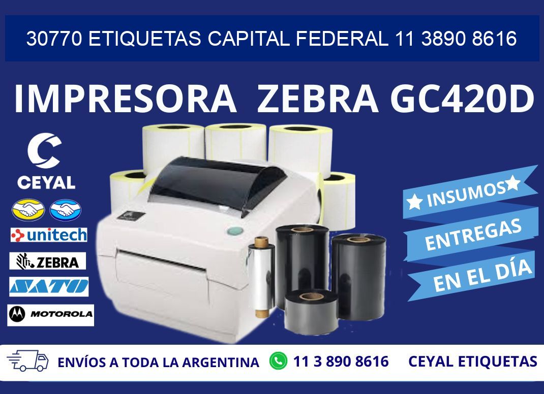 30770 ETIQUETAS CAPITAL FEDERAL 11 3890 8616