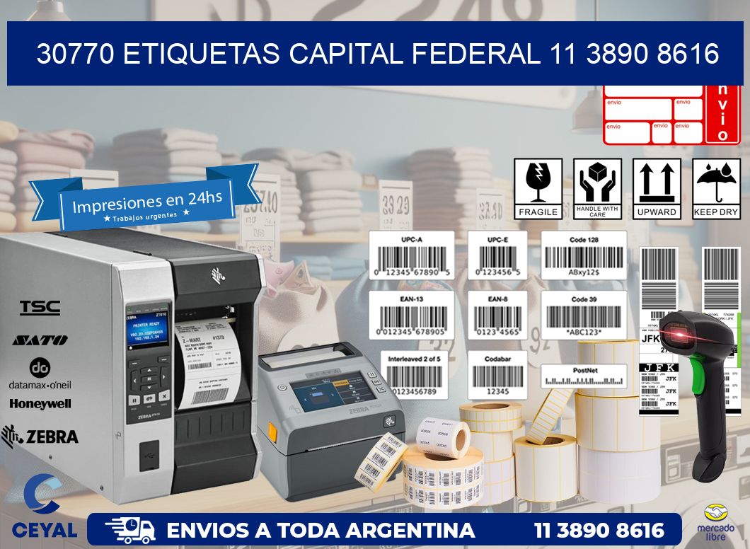 30770 ETIQUETAS CAPITAL FEDERAL 11 3890 8616