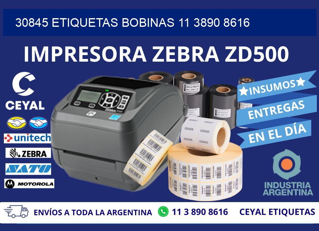 30845 ETIQUETAS BOBINAS 11 3890 8616