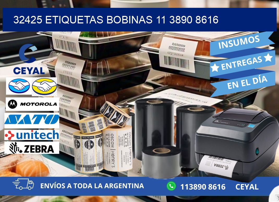 32425 ETIQUETAS BOBINAS 11 3890 8616