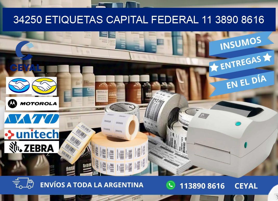 34250 ETIQUETAS CAPITAL FEDERAL 11 3890 8616