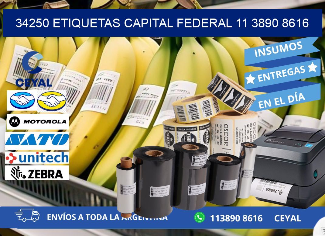 34250 ETIQUETAS CAPITAL FEDERAL 11 3890 8616