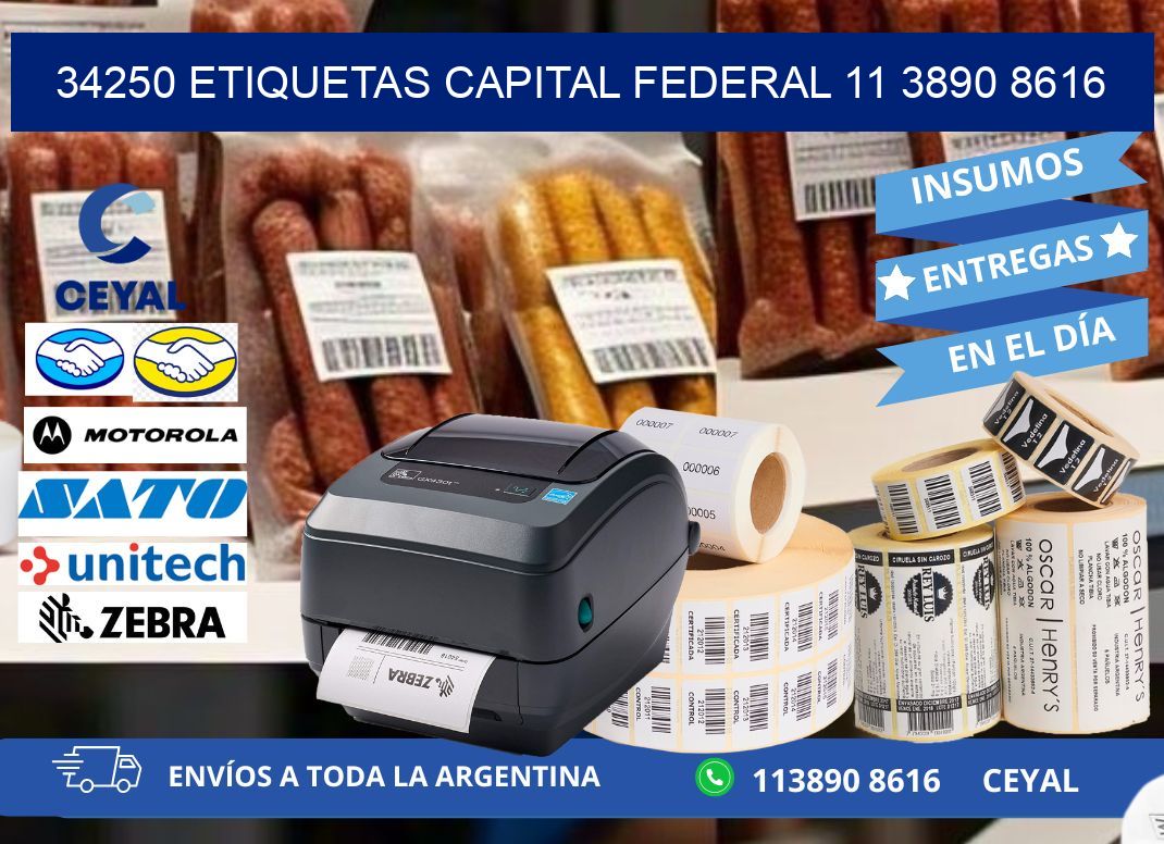 34250 ETIQUETAS CAPITAL FEDERAL 11 3890 8616