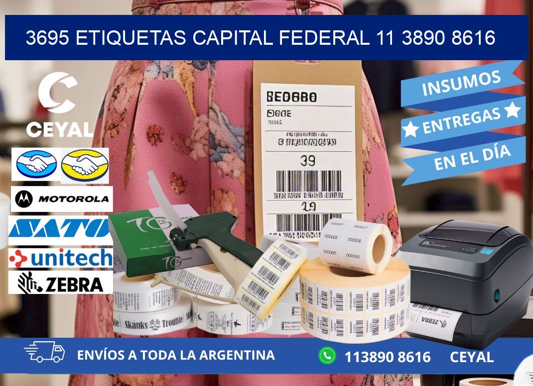3695 ETIQUETAS CAPITAL FEDERAL 11 3890 8616