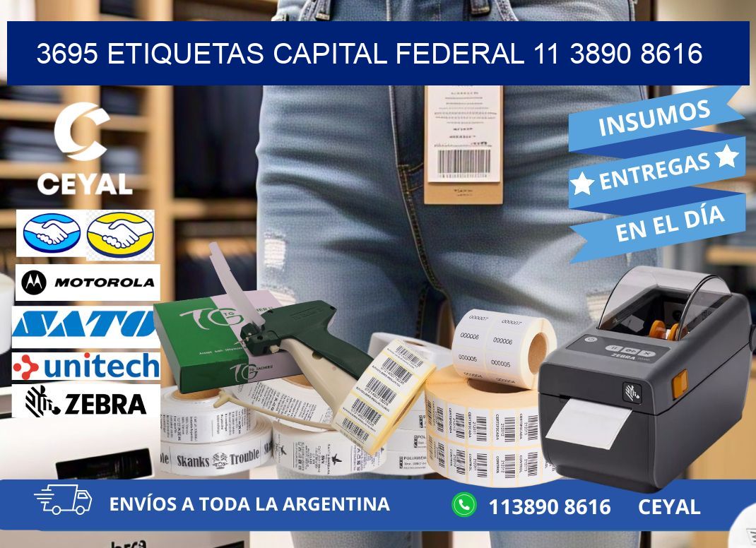 3695 ETIQUETAS CAPITAL FEDERAL 11 3890 8616