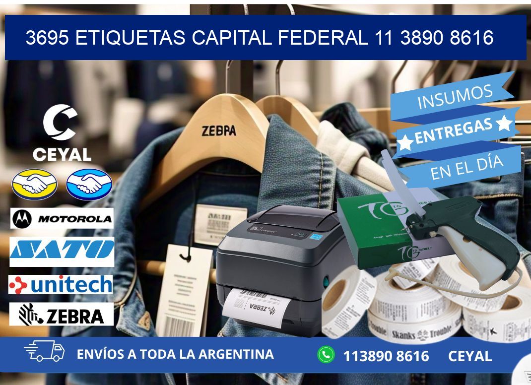 3695 ETIQUETAS CAPITAL FEDERAL 11 3890 8616