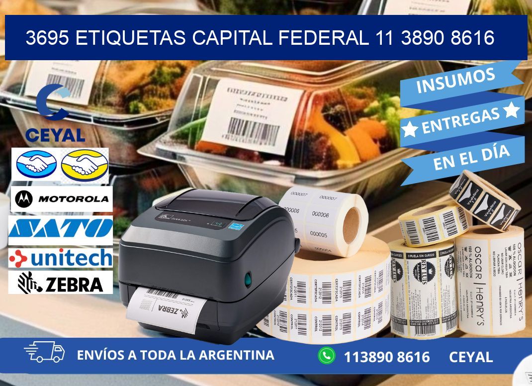 3695 ETIQUETAS CAPITAL FEDERAL 11 3890 8616
